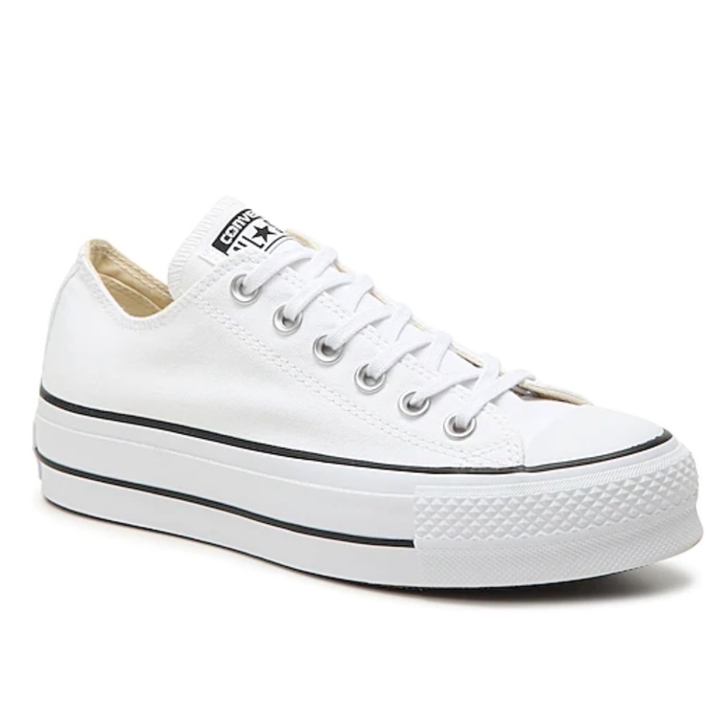 Women's White Converse All Star Platform Low Top